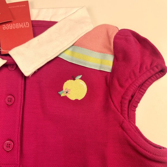 NWT Gymboree Girl Plaid Bermuda Short & Apple Polo Top Size 5 - Picture 7 of 8